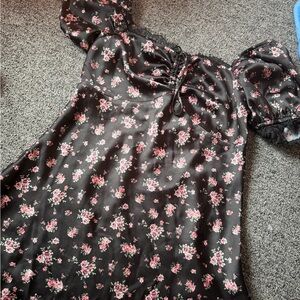 Forever 21 Black and Pink Floral Mini Dress